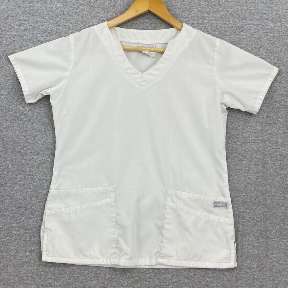 Butter Soft Scrub Top Womens L/XL Nursing Vet Medical Uniform Short Sleeve